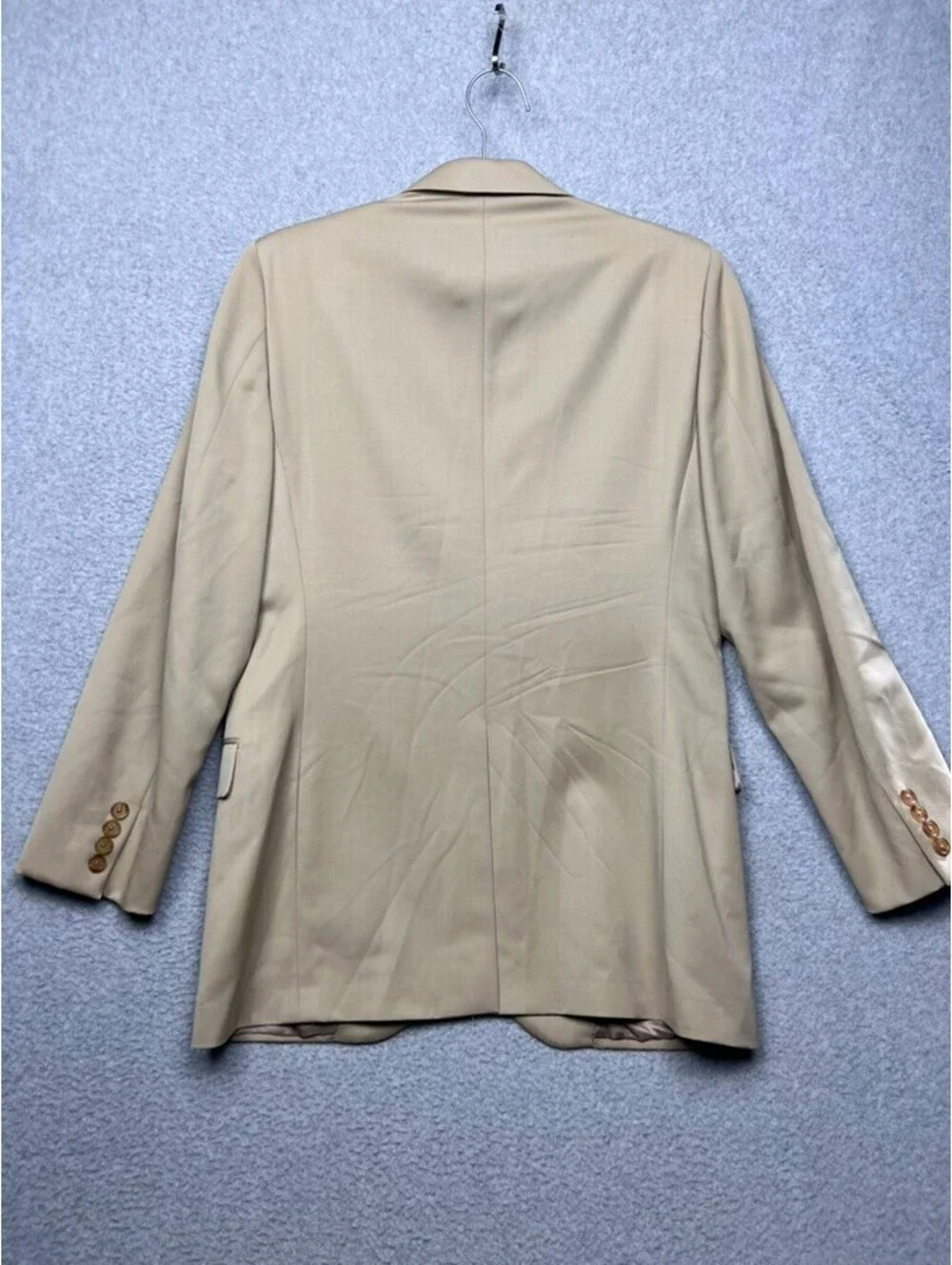 Brooks Brothers 1818 Blazer Suit Jacket 38R 32W Tan Beige 100% Wool Made In USA